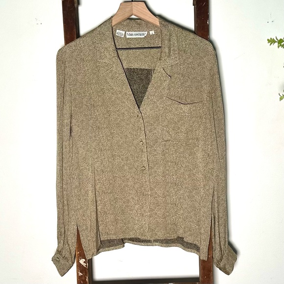 100% Silk Mary Ann Restivp Two Piece Set - Picture 2 of 7